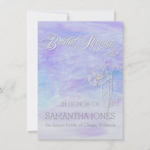 INVITATION TONS DE BLUES FÊTE DES MARIÉES COULEUR EAU