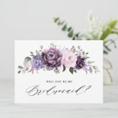 Invitation Tons de Dusty Purple Serez-vous ma demoiselle d'ho (Debout devant)