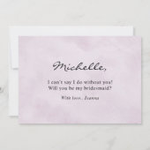 Invitation Tons de Dusty Purple Serez-vous ma demoiselle d'ho (Dos)