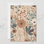 Invitation Tons de terre doux et muet Fleur sauvage Mariage (Dos)