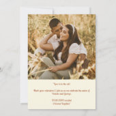 Invitation Tons de Terre rétro | Enregistrer La Date (Dos)