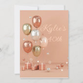 Invitation Tons des ballons roses 40e (Devant)