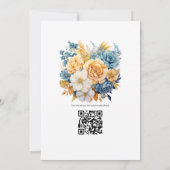 Invitation Tons Floraux de Mariage d'Été de Plage (Dos)