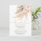 Invitation Tons Muet Pampas Bohème Grass Bridal Brunch (Debout devant)