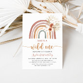 Invitation Tons Muets Boho Arc-en-ciel Pampas Grass Wild Un 1