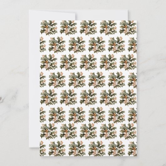 Invitation Tons neutres terreux vert sapin de Noël rouillé (Dos)