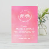 Invitation Tons of Love Pink Couple's Mariage / Birdal Shower (Debout devant)
