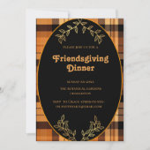 Invitation tons plaid teracotta Friendsgiving (Devant)