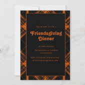 Invitation tons plaid teracotta Friendsgiving (Devant)