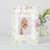 Invitation Tons roses Botanique Floral Photo traditionnelle (Debout devant)