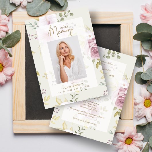 Invitation Tons roses Botanique Floral Photo traditionnelle