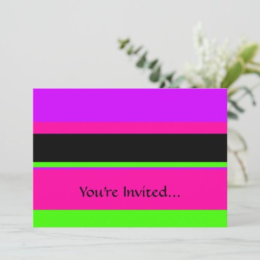 Invitation Tons roses chaudes et mauves - Design moderne (Debout devant)