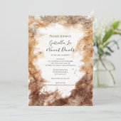 Invitation Tons rouille Abstrait Mariage d'aquarelle (Debout devant)