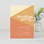 Invitation Tons Sand Earth | Style moderne rétro Anniversaire (Debout devant)