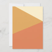 Invitation Tons Sand Earth | Style moderne rétro Anniversaire (Dos)