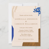Invitation Tons Terre Abstraits contemporains Matisse Mariage (Devant)