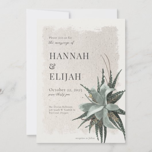 Invitation Tons Vintages botaniques (Devant)