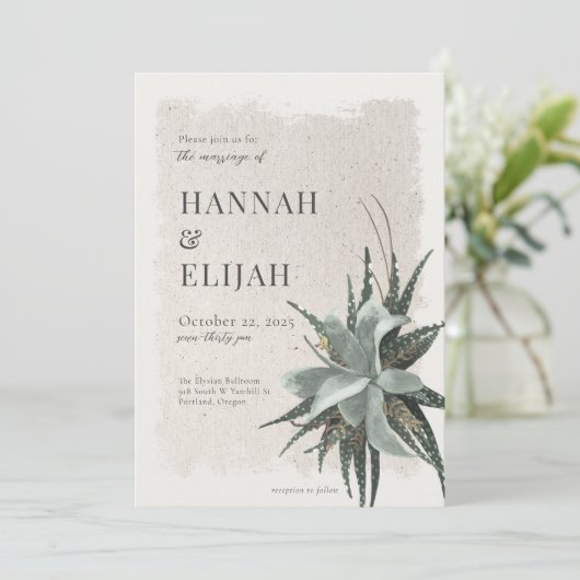 Invitation Tons Vintages botaniques (Debout devant)