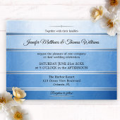 Invitation Tonton bleu argenté sur Mariage de ton