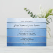 Invitation Tonton bleu argenté sur Mariage de ton (Debout devant)