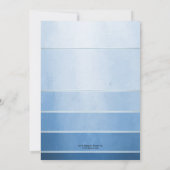 Invitation Tonton bleu argenté sur ton Mariage de poste rayé (Dos)