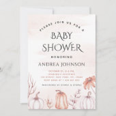 Invitation Tonton chaud Citrouille Automne Baby shower d'auto (Devant)