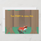 Invitation “Too Foxy for This” Soirée Sassy (Devant)