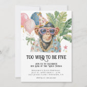 Invitation Too Wild to Be Five Monkey Jungle Birthday (Devant)
