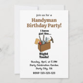 Invitation Toolbox I Have Got Right Tools Handyman Birthday (Devant)