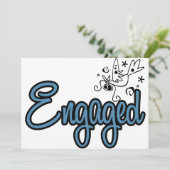 Invitation ToonDoveEngagedBlue (Debout devant)