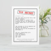 Invitation Top Secret Agent spécial Spy Surprise Party (Debout devant)