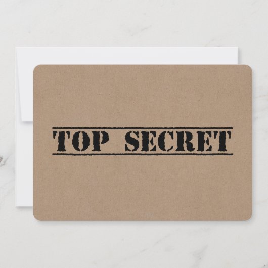 Invitation Top Secret Best Man ou Junior Groomsman Propositio (Devant)