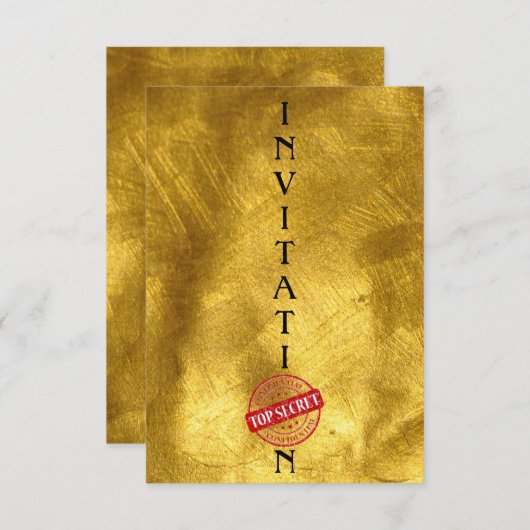 Invitation Top Secret Dance (Devant / Derrière)