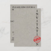 Invitation Top Secret Entreprise (Devant / Derrière)