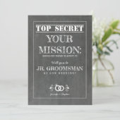 Invitation Top Secret Mission - Junior Groomsman Proposition (Debout devant)