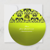 Invitation TOPAZE DAMASSÉ PIERRE PRÉCIEUSE MONOGRAMME noir ja (Dos)