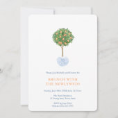 Invitation Topiary Tree Newlyweds Matin après Brunch Party (Devant)