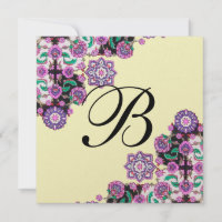 TOPKAPI BLACK BLACK DAMASK MONOGRAM or rose