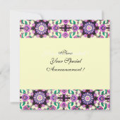 Invitation TOPKAPI NOIR BLANC DAMASQUE MONOGRAMME rose argent (Dos)