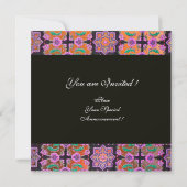 Invitation TOPKAPI ORANGE BLACK ROSE DOMMASK MONOGRAM jaune (Dos)