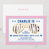 Invitation TopOne Rose Pilote de combat thème premier anniver (Devant / Derrière)