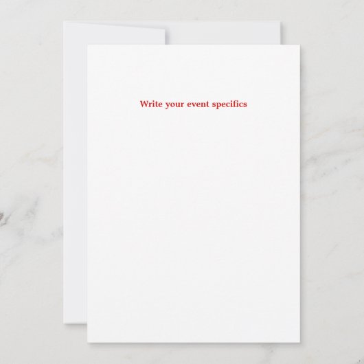 Invitation Torche de la liberté (Dos)