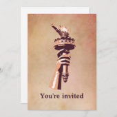 Invitation Torche de la liberté (Devant / Derrière)