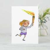 Invitation Torche olympique (Debout devant)