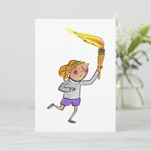 Invitation Torche olympique (Debout devant)