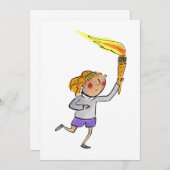 Invitation Torche olympique (Devant / Derrière)