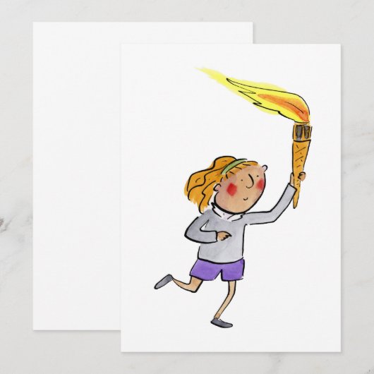 Invitation Torche olympique (Devant / Derrière)