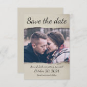 Invitation Torn Papier photo Save the Date! (Devant / Derrière)