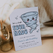 Invitation Tornade bleue Little Fournado 4e anniversaire