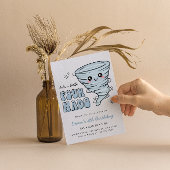 Invitation Tornade bleue Little Fournado 4e anniversaire